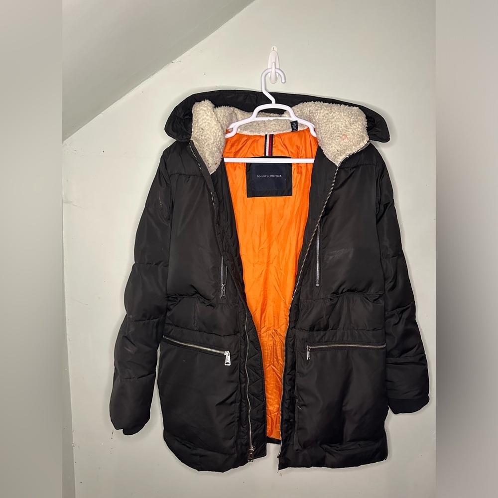 Tommy Hilfiger Men's Heavyweight Quilted Sherpa Hood